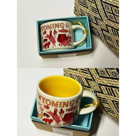 Starbucks WYOMING Been There Collection Ceramic Espresso Mug Demitasse Ornament - Picture 2 of 2
